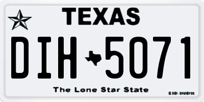 TX license plate DIH5071