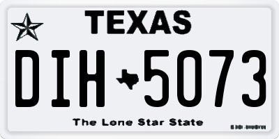 TX license plate DIH5073