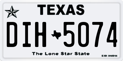 TX license plate DIH5074