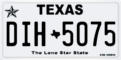 TX license plate DIH5075
