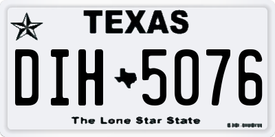 TX license plate DIH5076
