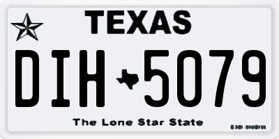 TX license plate DIH5079