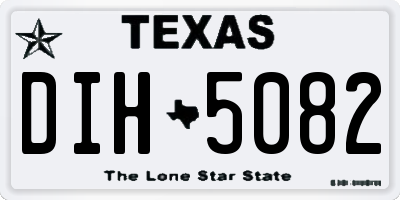 TX license plate DIH5082