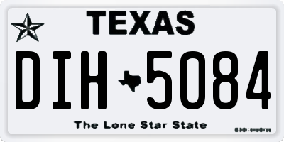 TX license plate DIH5084