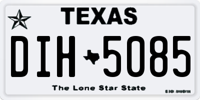 TX license plate DIH5085