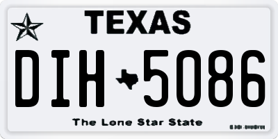 TX license plate DIH5086
