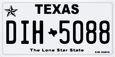 TX license plate DIH5088
