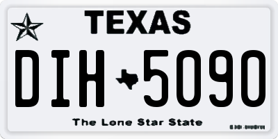 TX license plate DIH5090