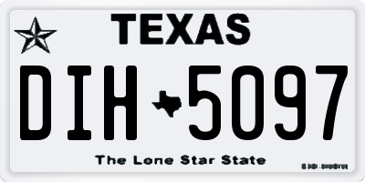 TX license plate DIH5097