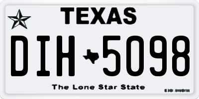 TX license plate DIH5098