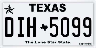 TX license plate DIH5099