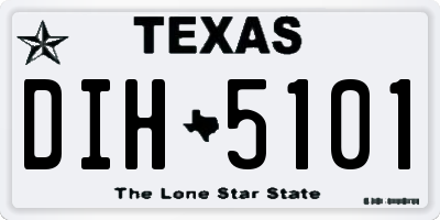 TX license plate DIH5101
