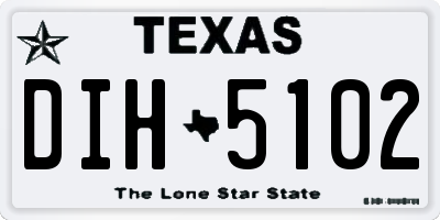 TX license plate DIH5102