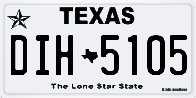 TX license plate DIH5105