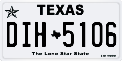 TX license plate DIH5106
