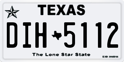 TX license plate DIH5112