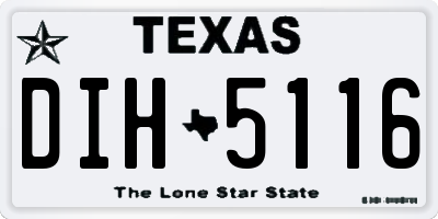 TX license plate DIH5116