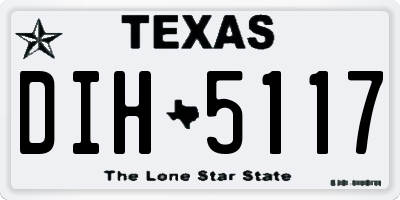 TX license plate DIH5117
