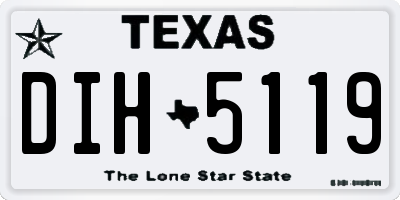 TX license plate DIH5119