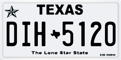 TX license plate DIH5120