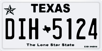 TX license plate DIH5124