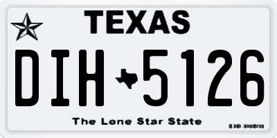 TX license plate DIH5126