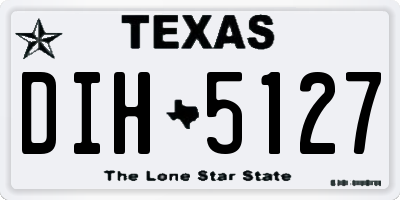 TX license plate DIH5127