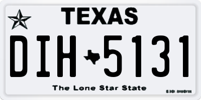 TX license plate DIH5131