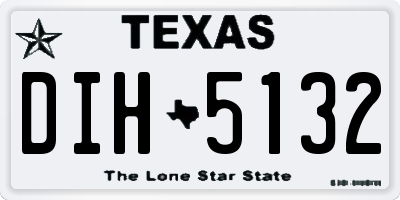 TX license plate DIH5132