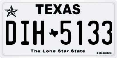 TX license plate DIH5133