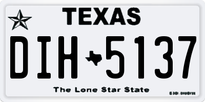 TX license plate DIH5137