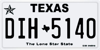 TX license plate DIH5140