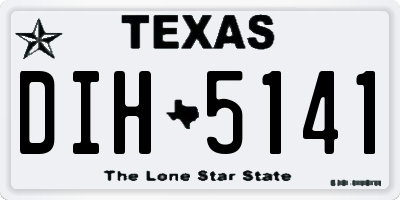 TX license plate DIH5141
