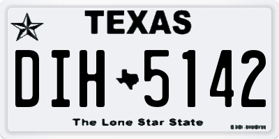 TX license plate DIH5142
