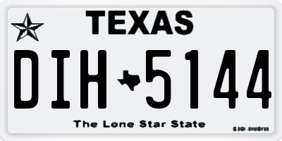 TX license plate DIH5144