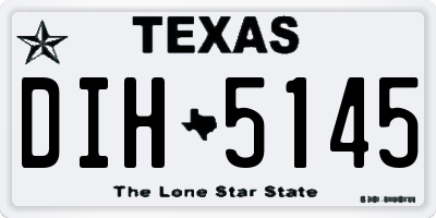 TX license plate DIH5145