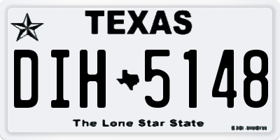 TX license plate DIH5148
