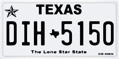 TX license plate DIH5150