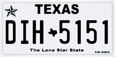 TX license plate DIH5151