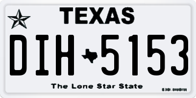 TX license plate DIH5153