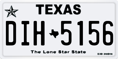 TX license plate DIH5156