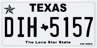 TX license plate DIH5157