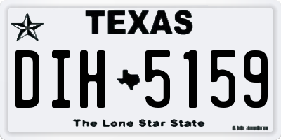 TX license plate DIH5159