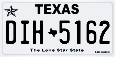 TX license plate DIH5162