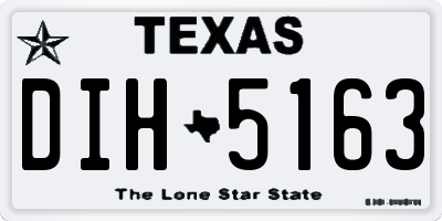 TX license plate DIH5163