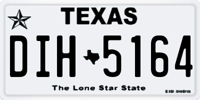 TX license plate DIH5164