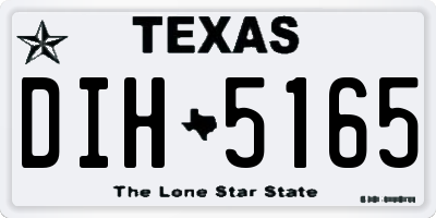 TX license plate DIH5165