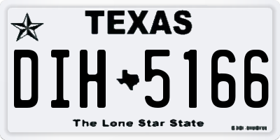 TX license plate DIH5166