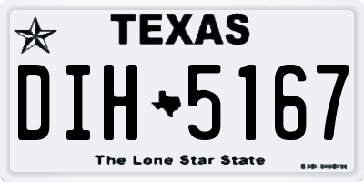 TX license plate DIH5167