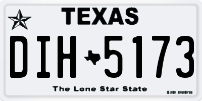TX license plate DIH5173